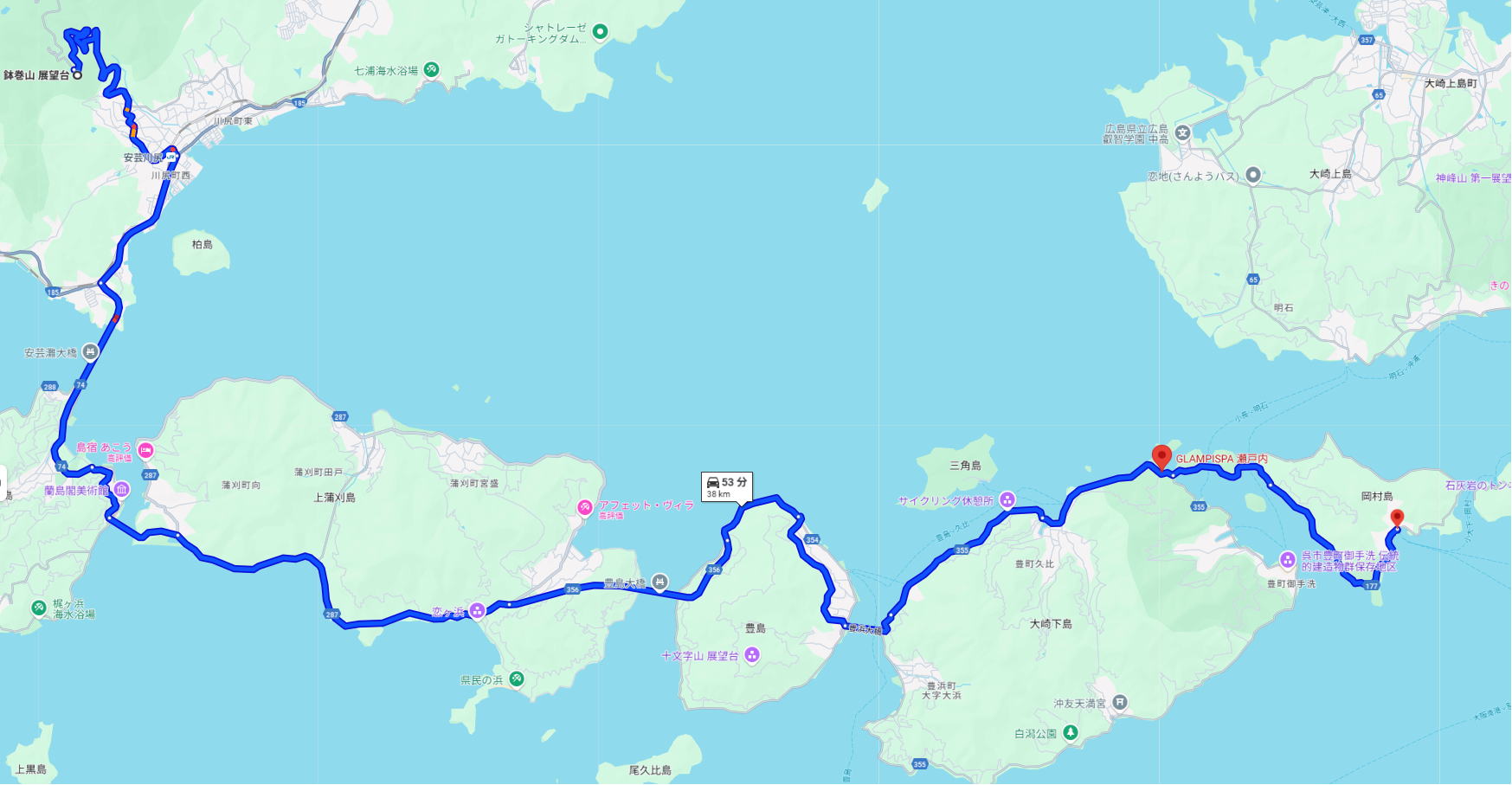 あんな本こんな本、車旅、瀬戸内のたりのたり、安芸灘とびしま海道地図